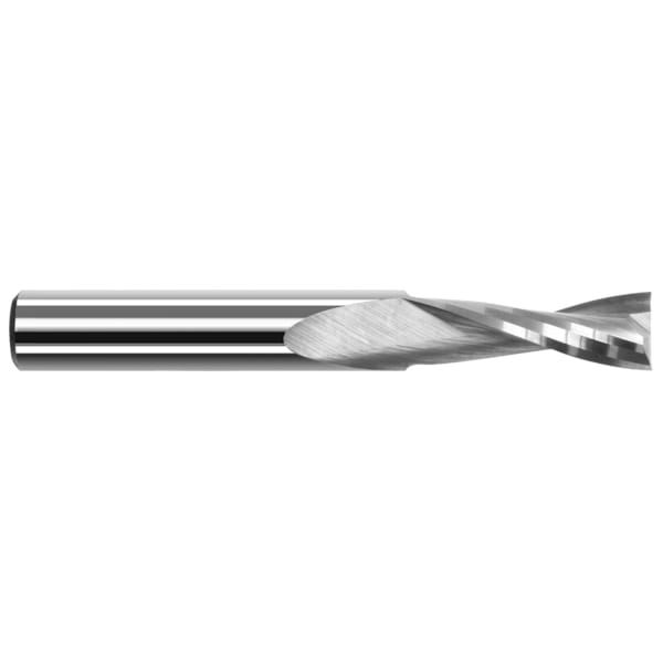 End Mill for Plastics - 2 Flute - Square, 0.0100", Shank Dia.: 1/8"
